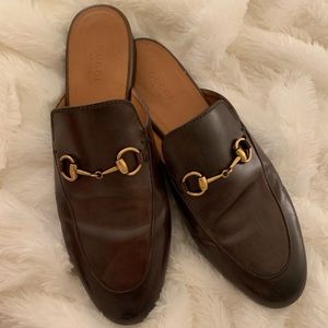 Gucci brown leather mules / no returns